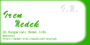 iren medek business card